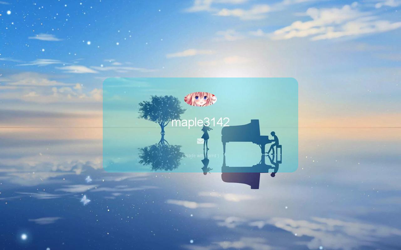 Carrd profile picture for @maple